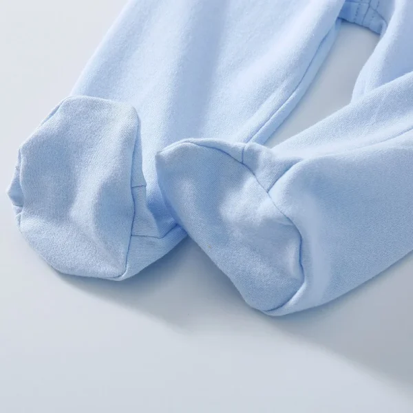 Lawadka 0-12M Cotton Newborn Baby Boy Girl Pants Solid Wrap Foot Long Trousers Casual Baby Leggings For Girls Boys Spring Autumn - Image 6