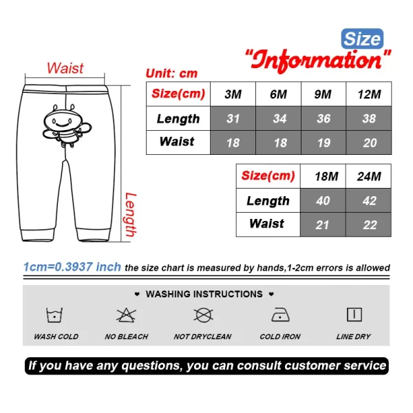 3Pcs/lot Cartoon Print Baby Pants Cotton Baby Leggings Autumn Toddler Boy Girl Pants Newborn Infant Clothing 3 6 9 12 18 24M - Image 2