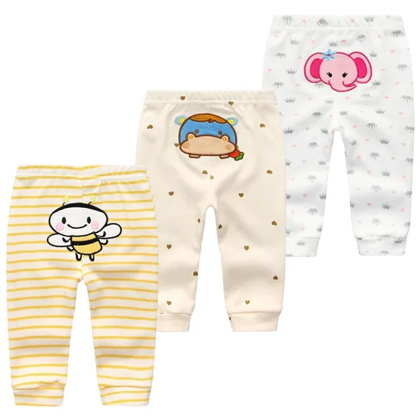 3Pcs/lot Cartoon Print Baby Pants Cotton Baby Leggings Autumn Toddler Boy Girl Pants Newborn Infant Clothing 3 6 9 12 18 24M - Image 9