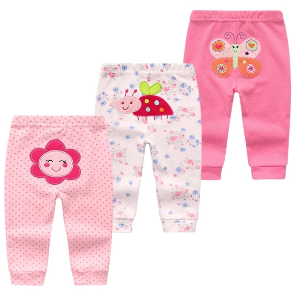 3Pcs/lot Cartoon Print Baby Pants Cotton Baby Leggings Autumn Toddler Boy Girl Pants Newborn Infant Clothing 3 6 9 12 18 24M - Image 11