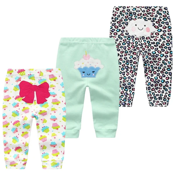 3Pcs/lot Cartoon Print Baby Pants Cotton Baby Leggings Autumn Toddler Boy Girl Pants Newborn Infant Clothing 3 6 9 12 18 24M - Image 12