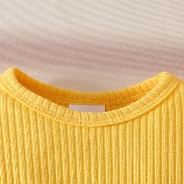 0 - 2 Y Infant Kids Adorable Baby Girls' Knitted Mesh Dress Ruffled Edges and Bowknot with Embroidered Flowers - Cute and Comfy - Image 4