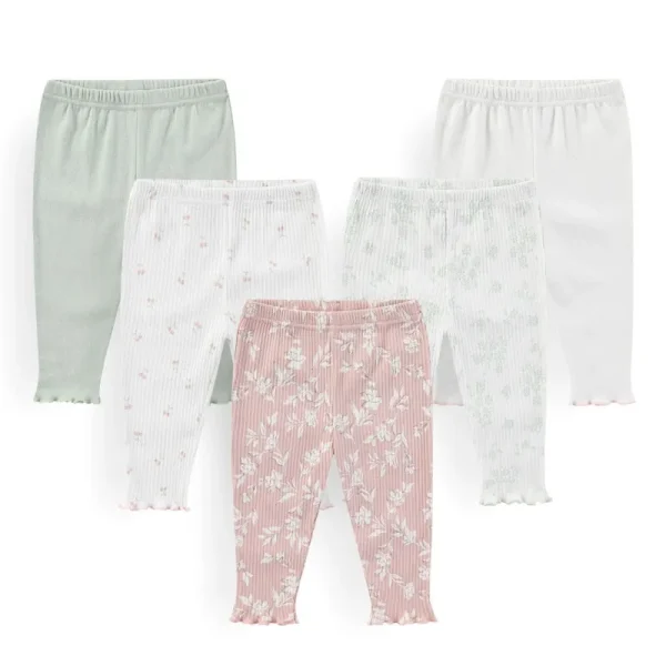 Kiddiezoom 5 Pcs/Lot Fashion Cute Cartoon Baby Boy Girl Pants 0-12Months Cotton Soft Newborn Leggings - Image 11
