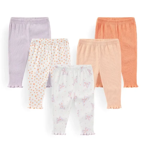 Kiddiezoom 5 Pcs/Lot Fashion Cute Cartoon Baby Boy Girl Pants 0-12Months Cotton Soft Newborn Leggings - Image 12