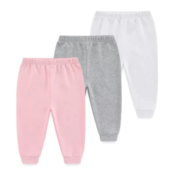 Kiddiezoom Unisex 3 PCS Baby Boy Girl Pants Sets Soft Cotton Infants Bottoms 0-24M Newborn Leggings - Image 8
