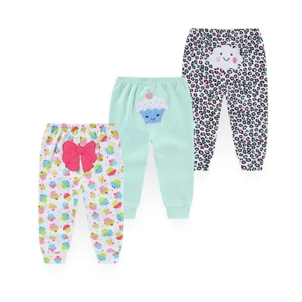 Kiddiezoom Unisex 3 PCS Baby Boy Girl Pants Sets Soft Cotton Infants Bottoms 0-24M Newborn Leggings - Image 6