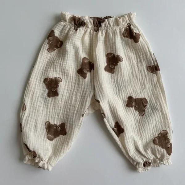 Organic Cotton Baby Pants Newborn Toddlers Autumn Spring Summer Winter Cute Print Soft Muslin Clothes Pants Pantalons Capris - Image 7
