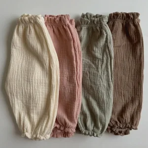 Boys and Girls' Summer New Floral Bloomers Organic Cotton Baby Pants Baby Loose Casual Pants Korean Version Mosquito Proof Pants