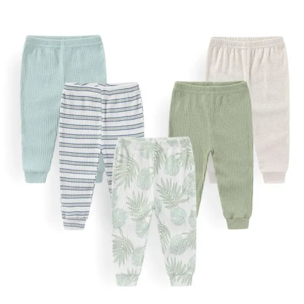 Kiddiezoom 5 Pcs/Lot Fashion Cute Cartoon Baby Boy Girl Pants 0-12Months Cotton Soft Newborn Leggings - Image 15