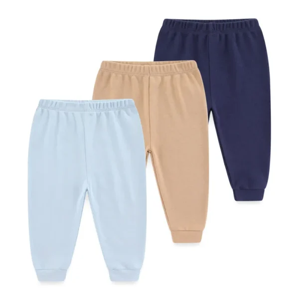 Kiddiezoom Unisex 3 PCS Baby Boy Girl Pants Sets Soft Cotton Infants Bottoms 0-24M Newborn Leggings - Image 7