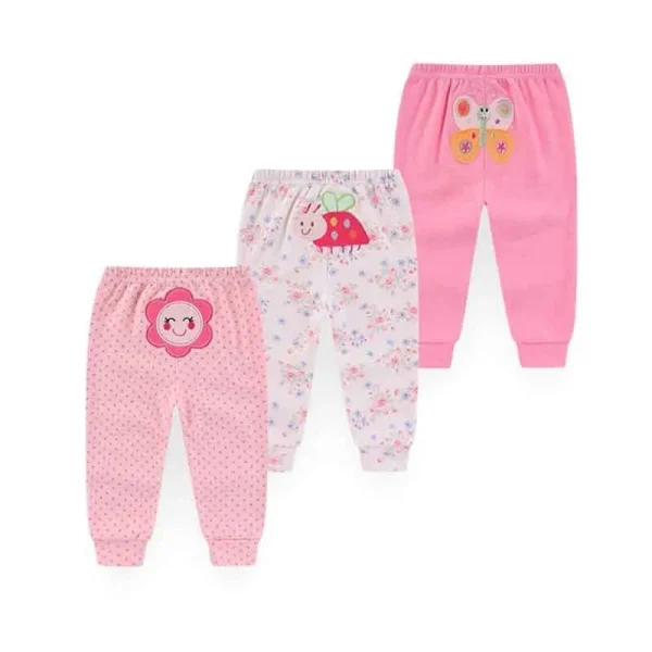 Kiddiezoom Unisex 3 PCS Baby Boy Girl Pants Sets Soft Cotton Infants Bottoms 0-24M Newborn Leggings - Image 5