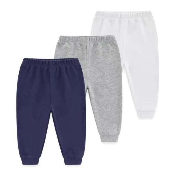 Kiddiezoom Unisex 3 PCS Baby Boy Girl Pants Sets Soft Cotton Infants Bottoms 0-24M Newborn Leggings - Image 13