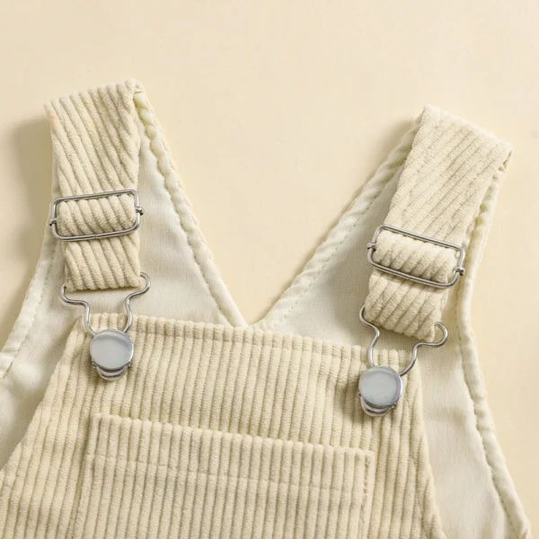 2024-07-18 Lioraitiin 3-24M Baby Girl Summer Overalls Infant Wide Leg Solid Color Jumpsuit Front Pocket Suspender Pants Outfits - Image 3