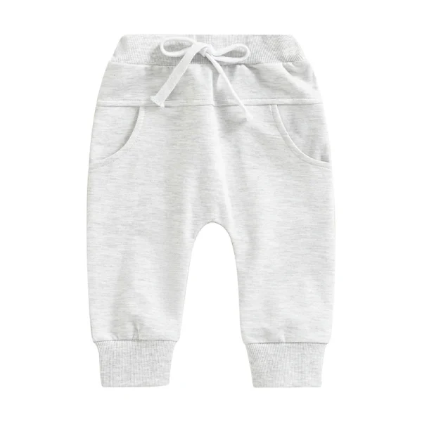 2022-12-12 Lioraitiin 0-3Years Toddler Baby Boys Sweatpants Elastic Waist Drawstring Solid Fall Trousers Pockets Casual Clothes - Image 9