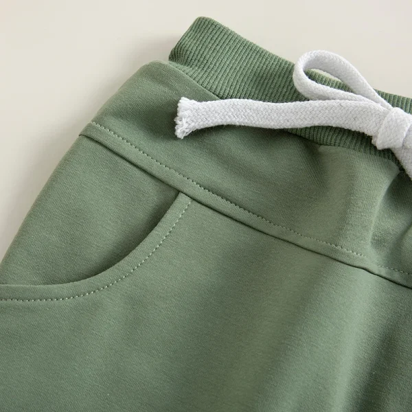 2022-12-12 Lioraitiin 0-3Years Toddler Baby Boys Sweatpants Elastic Waist Drawstring Solid Fall Trousers Pockets Casual Clothes - Image 4