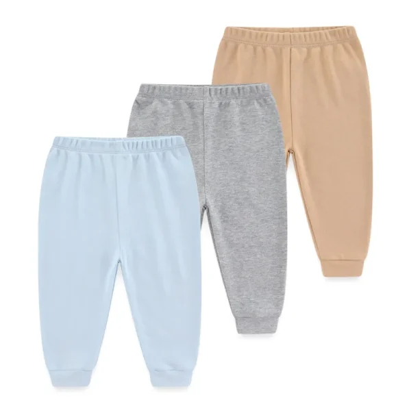 Kiddiezoom Unisex 3 PCS Baby Boy Girl Pants Sets Soft Cotton Infants Bottoms 0-24M Newborn Leggings - Image 10