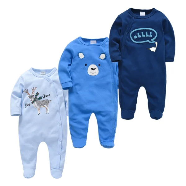 5PCS Honeyzone Baby Pyjamas Rompers Girl Boy Pijamas Bebe Fille Cotton Breathable Soft Ropa Bebe Newborn Sleepers Baby Pjiamas - Image 9