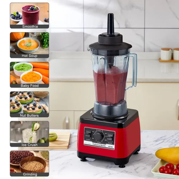 BioloMix【7 Years Warranty】BPA Free Heavy Duty Commercial Grade Blender Professional Mixer Juicer Ice Smoothies Peak 2200W - Image 2