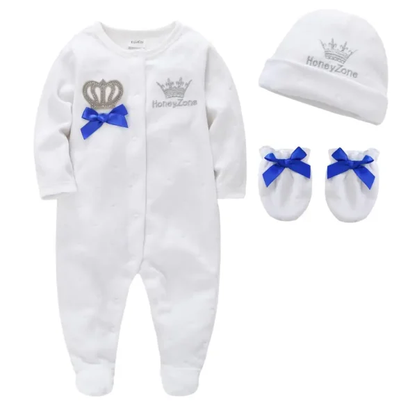 Baby Girl Clothes Set Boy Pijamas bebe fille with Hats Gloves Cotton Breathable Soft ropa bebe Newborn Sleepers Baby Pjiamas - Image 9