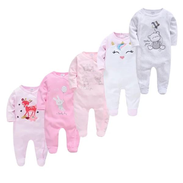 5PCS Honeyzone Baby Pyjamas Rompers Girl Boy Pijamas Bebe Fille Cotton Breathable Soft Ropa Bebe Newborn Sleepers Baby Pjiamas - Image 18