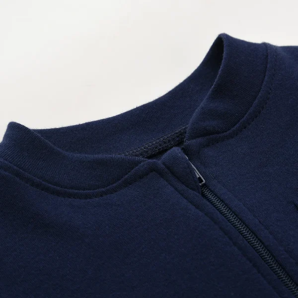 100% Cotton Newborn Baby Clothes Solid Color Jumpsuit Rompers Zipper Infant Boys Girls Spring Bottoming Shirt Jumpsuits Footed - Image 3