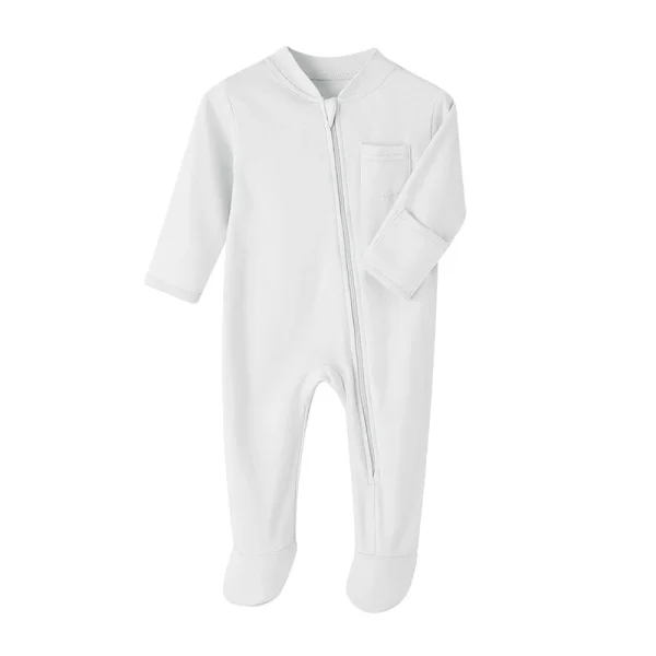 100% Cotton Newborn Baby Clothes Solid Color Jumpsuit Rompers Zipper Infant Boys Girls Spring Bottoming Shirt Jumpsuits Footed - Image 10