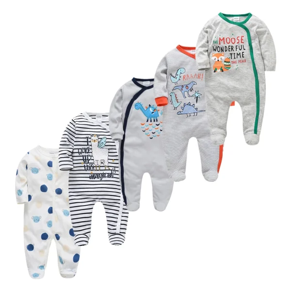 5PCS Honeyzone Baby Pyjamas Rompers Girl Boy Pijamas Bebe Fille Cotton Breathable Soft Ropa Bebe Newborn Sleepers Baby Pjiamas - Image 20