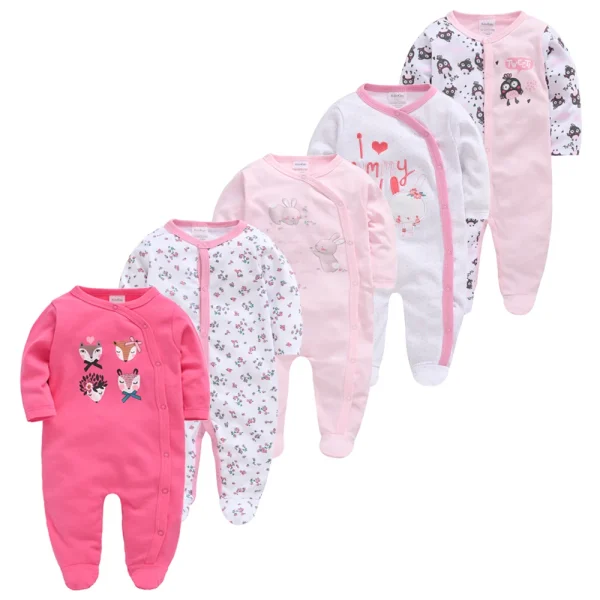 5PCS Honeyzone Baby Pyjamas Rompers Girl Boy Pijamas Bebe Fille Cotton Breathable Soft Ropa Bebe Newborn Sleepers Baby Pjiamas - Image 26