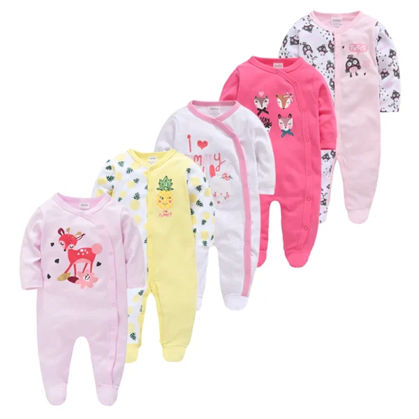 5PCS Honeyzone Baby Pyjamas Rompers Girl Boy Pijamas Bebe Fille Cotton Breathable Soft Ropa Bebe Newborn Sleepers Baby Pjiamas - Image 36