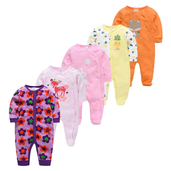 5PCS Honeyzone Baby Pyjamas Rompers Girl Boy Pijamas Bebe Fille Cotton Breathable Soft Ropa Bebe Newborn Sleepers Baby Pjiamas - Image 28