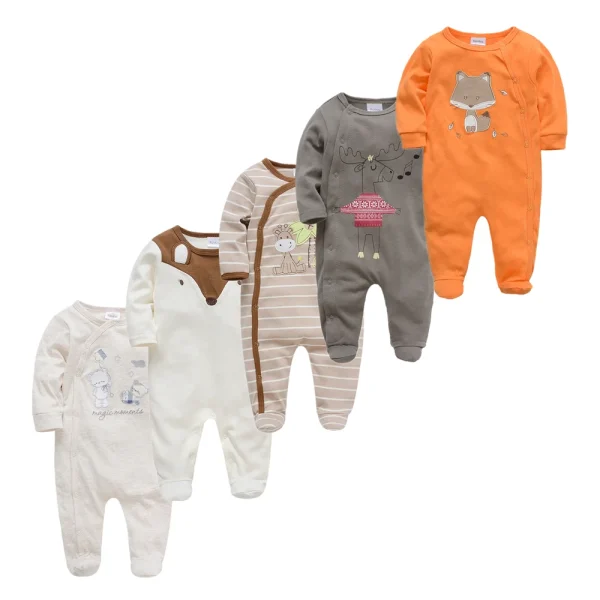 5PCS Honeyzone Baby Pyjamas Rompers Girl Boy Pijamas Bebe Fille Cotton Breathable Soft Ropa Bebe Newborn Sleepers Baby Pjiamas - Image 24