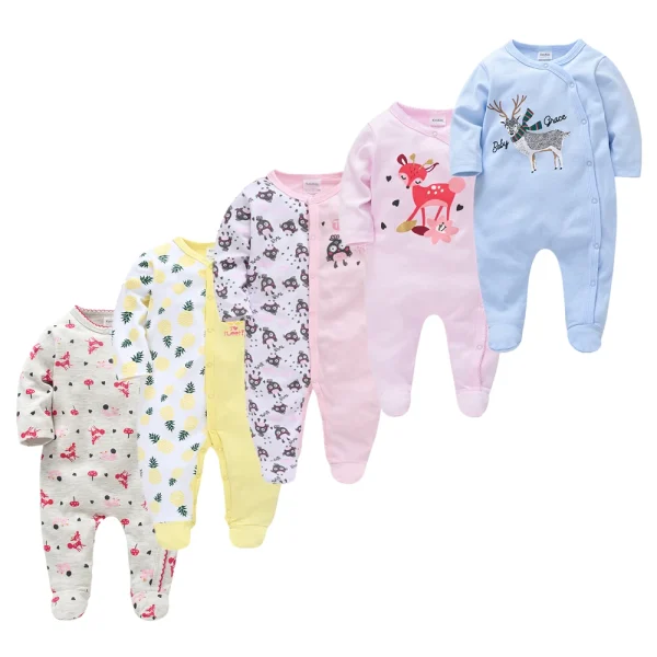5PCS Honeyzone Baby Pyjamas Rompers Girl Boy Pijamas Bebe Fille Cotton Breathable Soft Ropa Bebe Newborn Sleepers Baby Pjiamas - Image 22