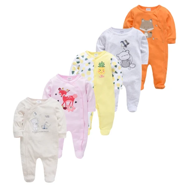 5PCS Honeyzone Baby Pyjamas Rompers Girl Boy Pijamas Bebe Fille Cotton Breathable Soft Ropa Bebe Newborn Sleepers Baby Pjiamas - Image 33