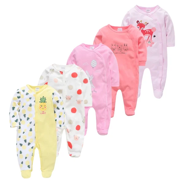 5PCS Honeyzone Baby Pyjamas Rompers Girl Boy Pijamas Bebe Fille Cotton Breathable Soft Ropa Bebe Newborn Sleepers Baby Pjiamas - Image 35