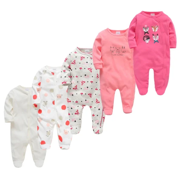 5PCS Honeyzone Baby Pyjamas Rompers Girl Boy Pijamas Bebe Fille Cotton Breathable Soft Ropa Bebe Newborn Sleepers Baby Pjiamas - Image 19