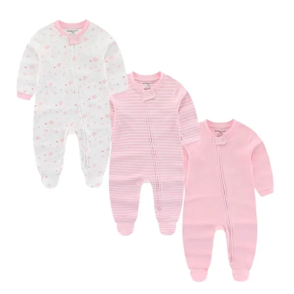 Kiddiezoom 3 Pcs/Lot Autumn Winter Unisex Cartoon Long Sleeve Baby Boy Girl Romper 100%Cotton Soft Newborn Jumpsuits Clothing - Image 12