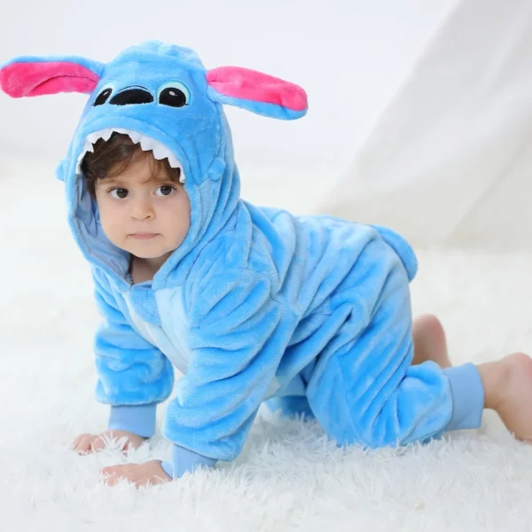 Newborn Baby Romper Infant Long Sleeve Clothes Kigurumi Cute Stitch Animal Cartoon Jumpsuit Girls Boys Pajamas Costume Halloween - Image 6