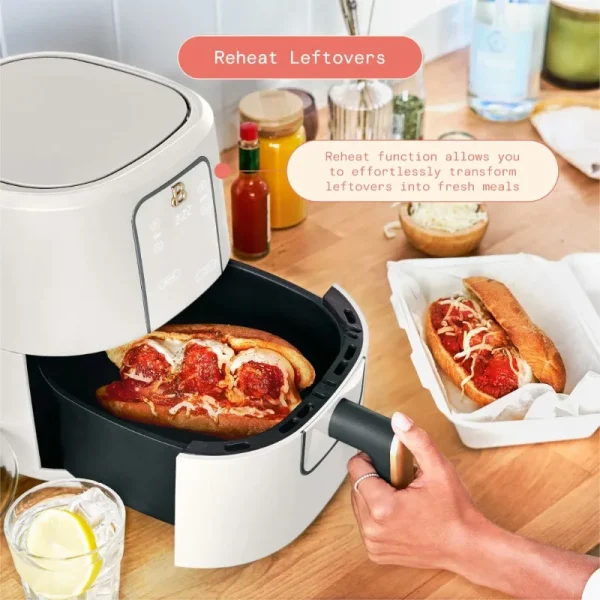 Beautiful 3 Qt Air Fryer with TurboCrisp Technology, for Fast and Even Cooking, by Drew Barrymore, 4 Preset Functions - Image 6