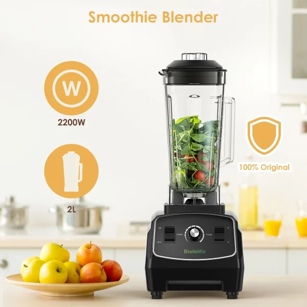 BPA Free 3HP 2200W Heavy Duty Commercial Grade Blender Mixer Juicer High Power Food Processor Ice Smoothie Bar Fruit Blender - Image 2