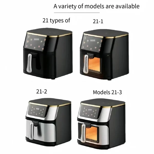 10L Electric Air Fryer Stainless Steel Visible Large Capacity Oil-free 360°Baking Convection Oven Household Kitchen Appliances - Image 6