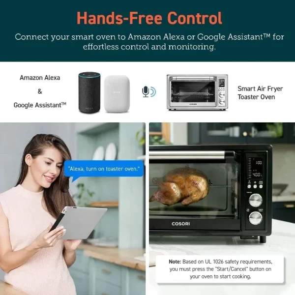 COSORI Smart 13-in-1 Air Fryer Toaster Oven Combo, Airfryer Rotisserie Sous Vide Convection Oven Countertop, Bake, Broil, Roast - Image 2