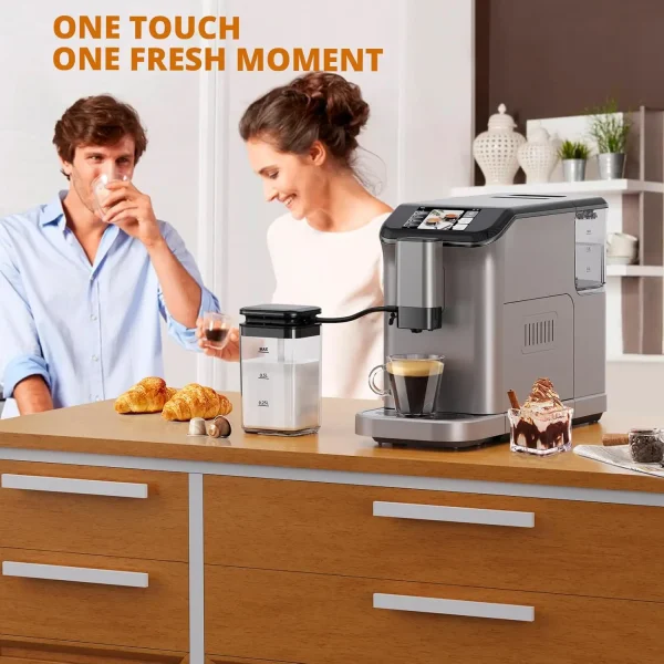 TFT Touch Screen Automatic Espresso Machine, 20 Bar Coffee Machine With Grinder, Espresso Maker With Automatic Milk Frother - Image 4