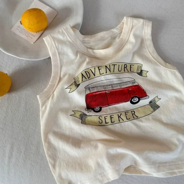 0-2Y Baby and Toddler Cotton Dog Sleeveless T-Shirt Summer Shirt Tops for Infant Baby and Toddler Boys, Girls, Unisex - Image 7
