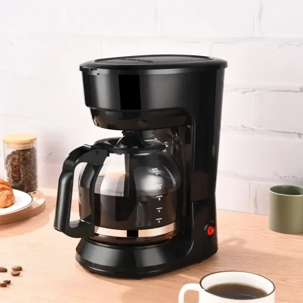 Black 12-Cup Coffee Maker Auto Keep Warm Function Indicator Light Dishwasher-Safe Easy Clean Shelf-Stable Smooth Rich Satisfying - Image 3
