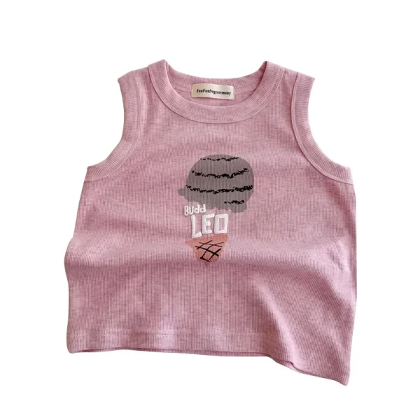 Cute Cartoon Tank Top Sleeveless Mesh Crewneck Summer Shirt Tops for Infant Baby and Toddler Boys, Girls, Unisex - Image 6