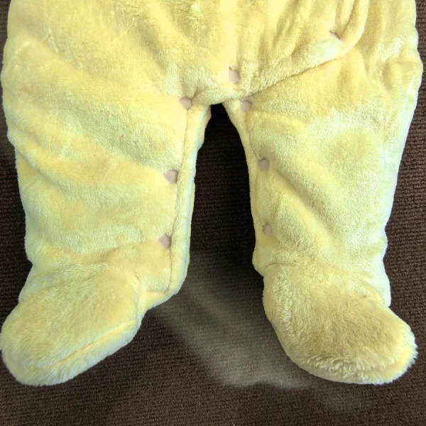 Baby Hooded Footie Romper Snap Up Fleece Snowsuit with Headband Foot Cover Jumpsuit Winter Cute Pattern Jumpsuit Outwear - Image 3