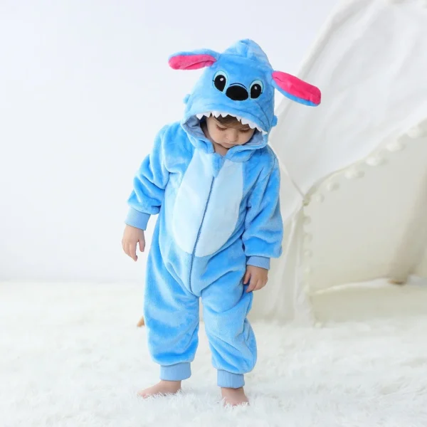 Newborn Baby Romper Infant Long Sleeve Clothes Kigurumi Cute Stitch Animal Cartoon Jumpsuit Girls Boys Pajamas Costume Halloween - Image 7