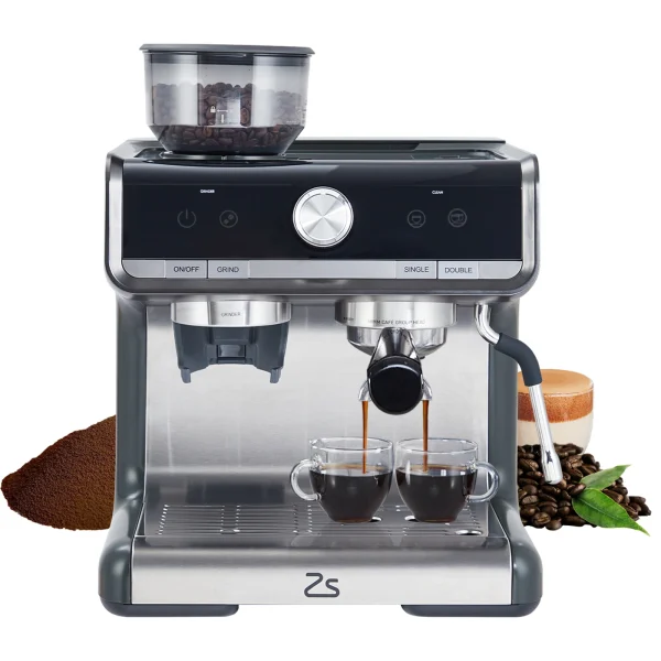 Espresso Machine with Grinder, Professional Espresso Maker with Milk Frother Steam Wand, 20 Bar Barista Cappuccino Machine,1450W - Image 10