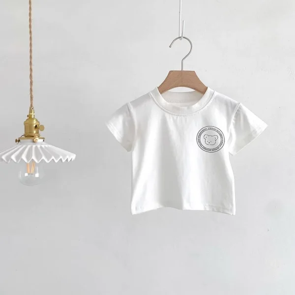 Organic Cotton Short Sleeve T-Shirt Summer Shirt Tops for Infant Baby and Toddler Boys, Girls, Unisex - Image 8
