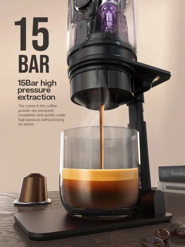 HiBREW Portable Coffee Machine for Car & Home,DC12V  Expresso Coffee Maker Fit Nexpresso Dolce  Pod Capsule  Coffee Powder H4A - Image 4